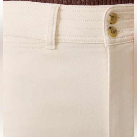 Faherty Stretch Terry Harbor Pant - Egret Wide Leg Pants 26